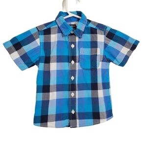 Oshkosh B'gosh Blue Plaid Short-Sleeved Shirt
